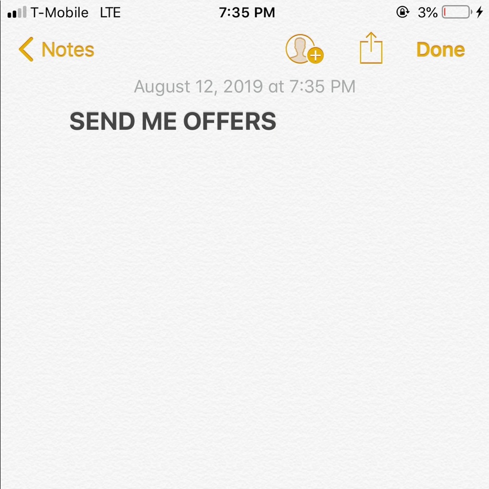 Everything must go send me offers